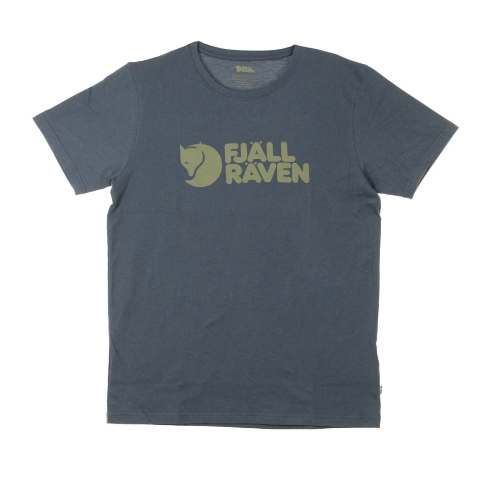 Fjällräven Navy Logo T-shirt voor mannen Blue Heren
