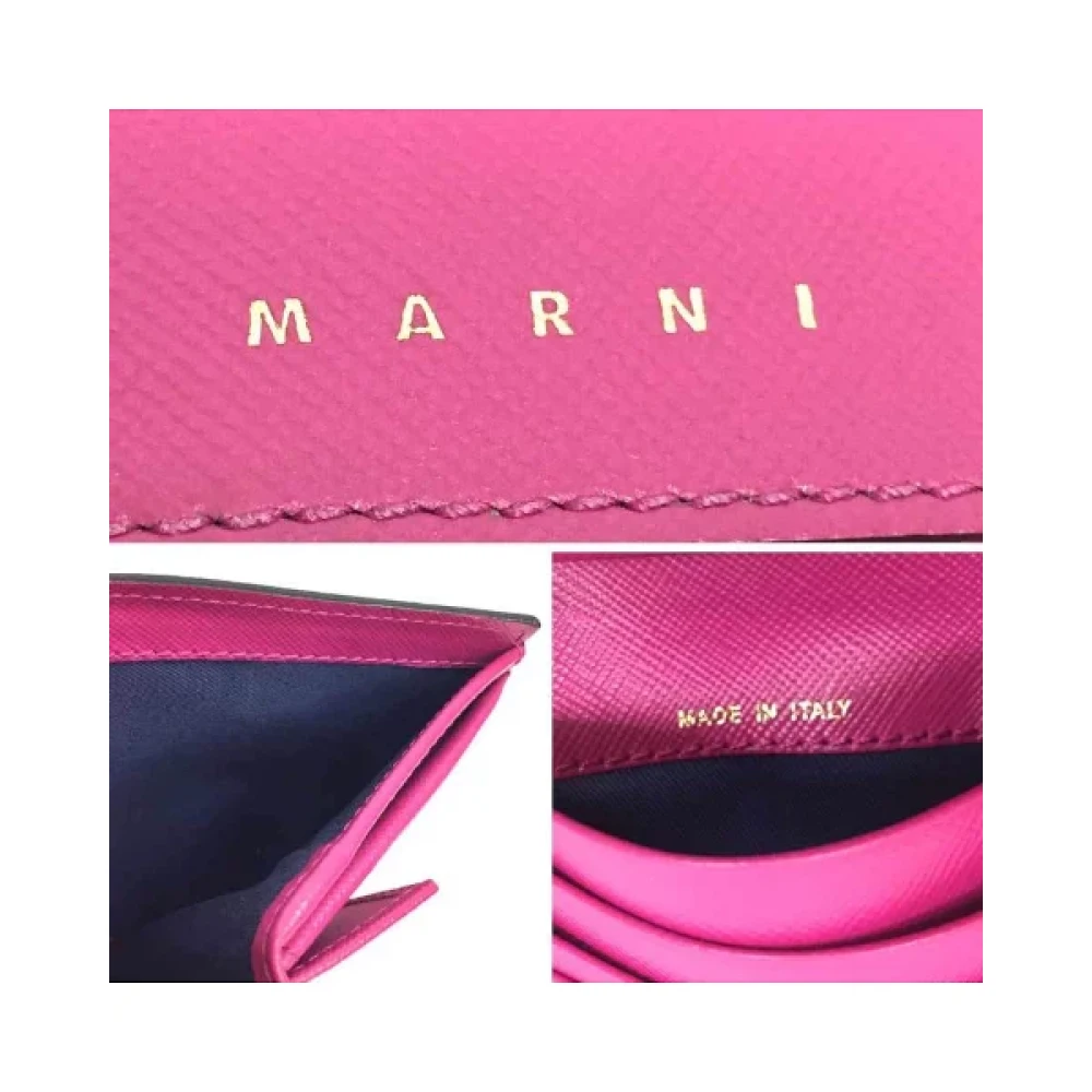 Marni Pre-owned Leather wallets Pink Dames