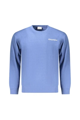 Cotton Sweatshirt med ribbstickade muddar och fåll
