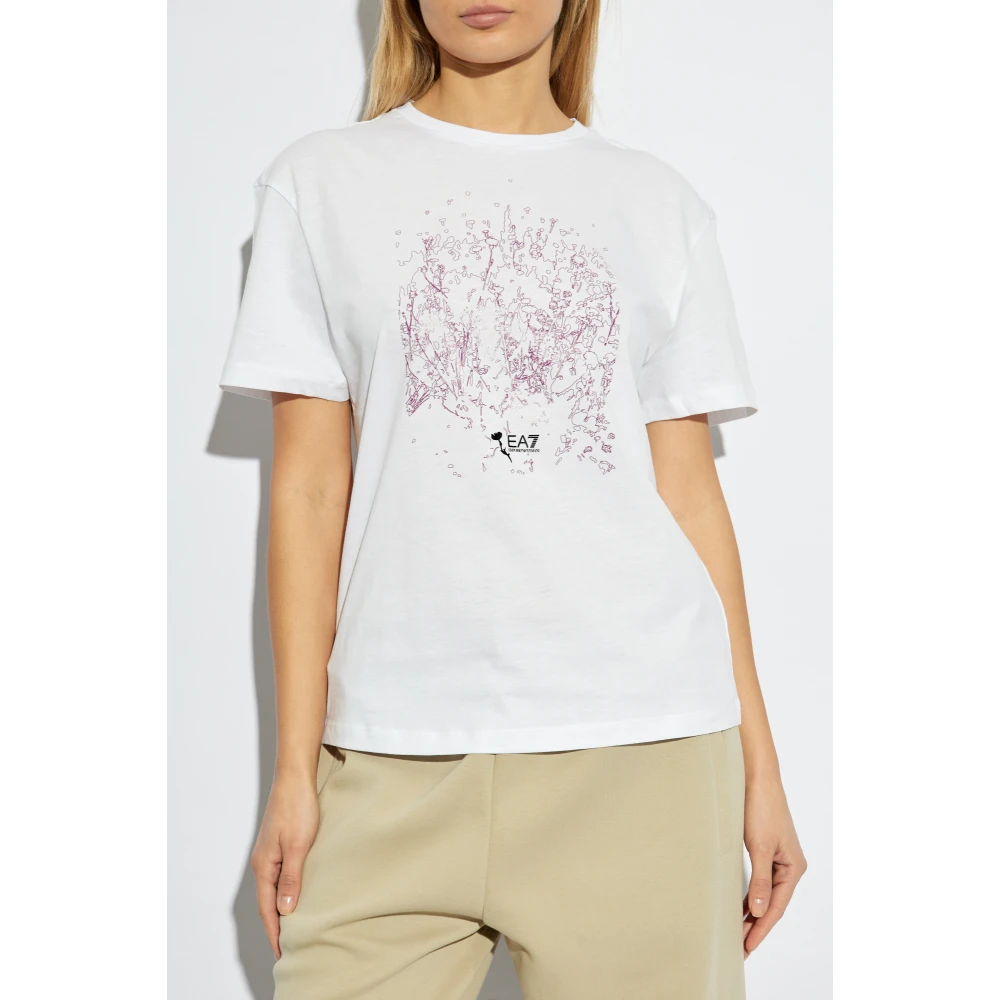 Emporio Armani EA7 T-shirt uit de collectie White Dames
