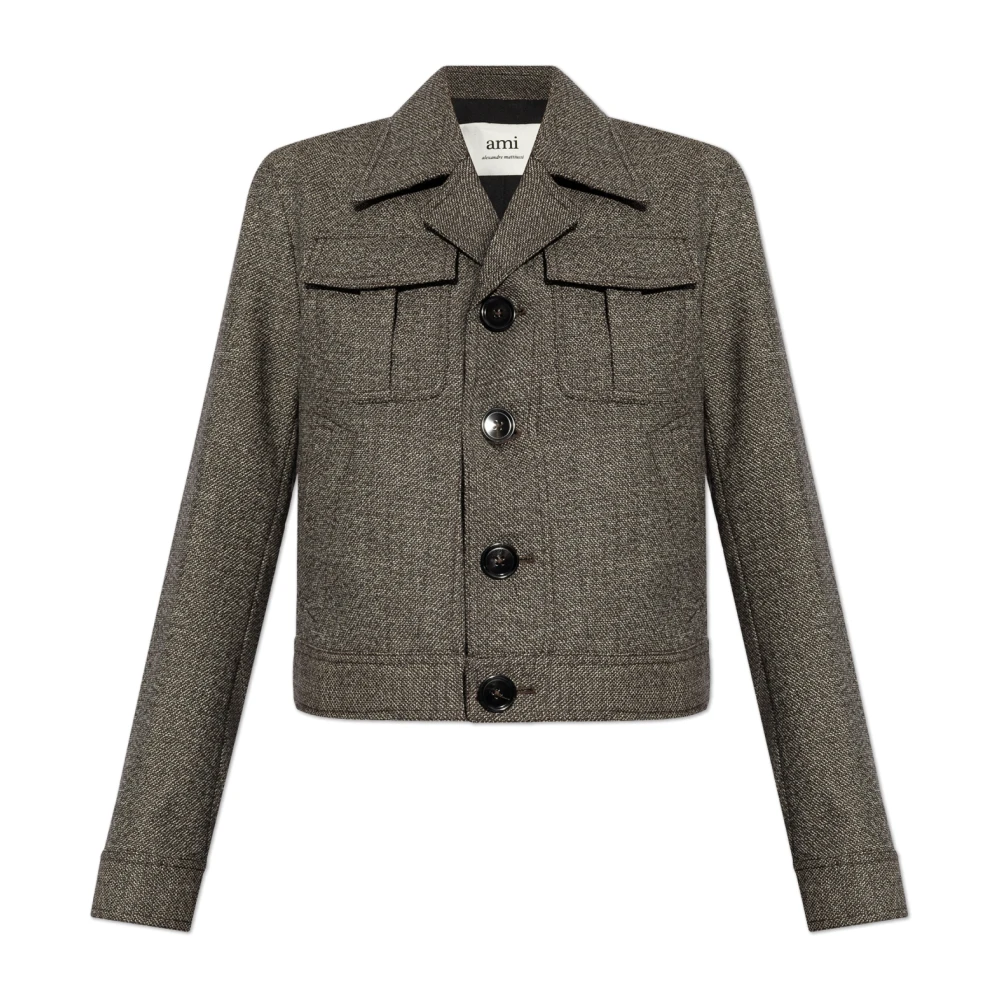Ami Paris Jas met zakken Brown Dames