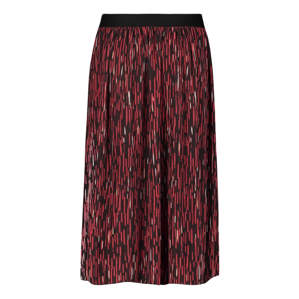 Betty & Co Geplooide Midi Rok Red Dames