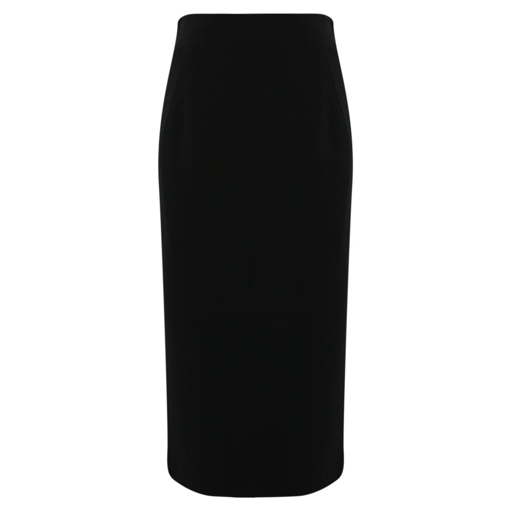 Max Mara Studio Zwarte kokerrok hoge taille Black Dames