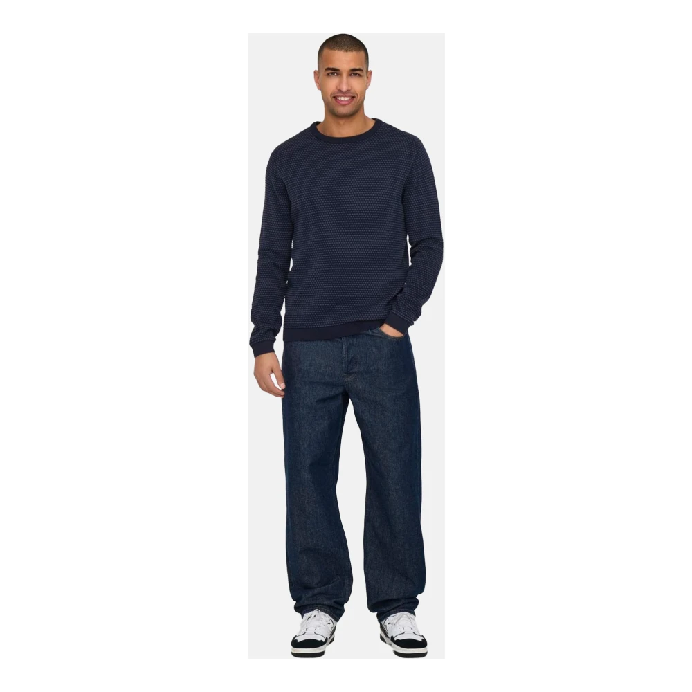 Only & Sons Stijlvolle Breisels Collectie Blue Heren