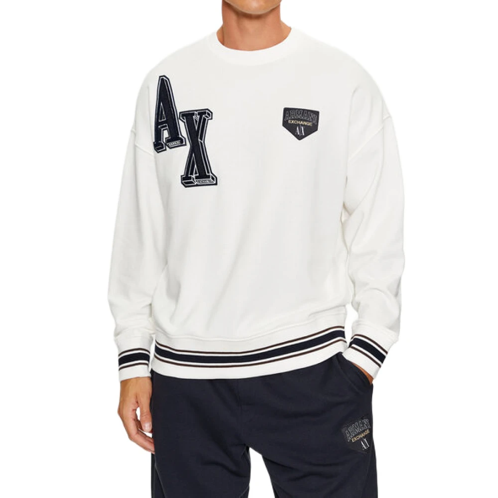 Armani Exchange Herren Weiß Felpa