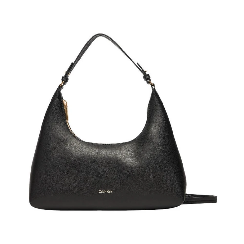 Calvin Klein Women's Black Handbag With Zip And Inside Pocket - Shoulder Bags - One Size - Bags