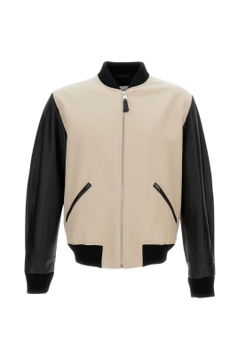 Mix-material Blouson