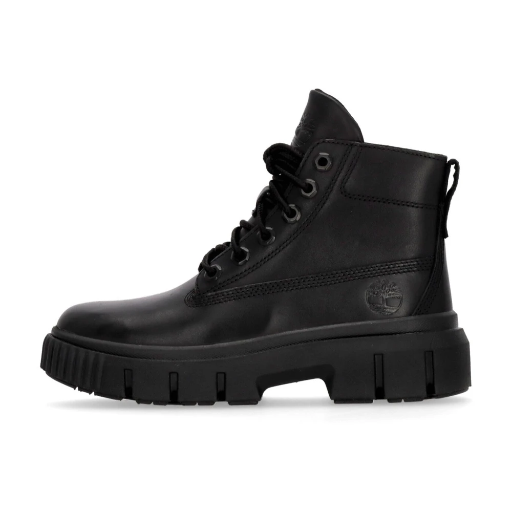 Timberland Grijze Veters Waterdichte Hoge Laars Black Dames