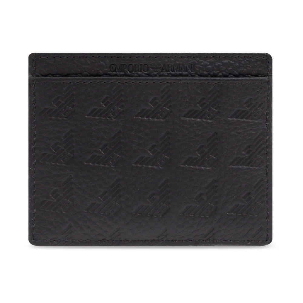 Emporio Armani Kaarthouder met logo Black Heren