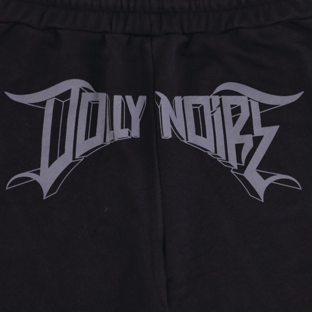 Dolly Noire Zwarte Lettering Sweatpant Shorts Black Heren