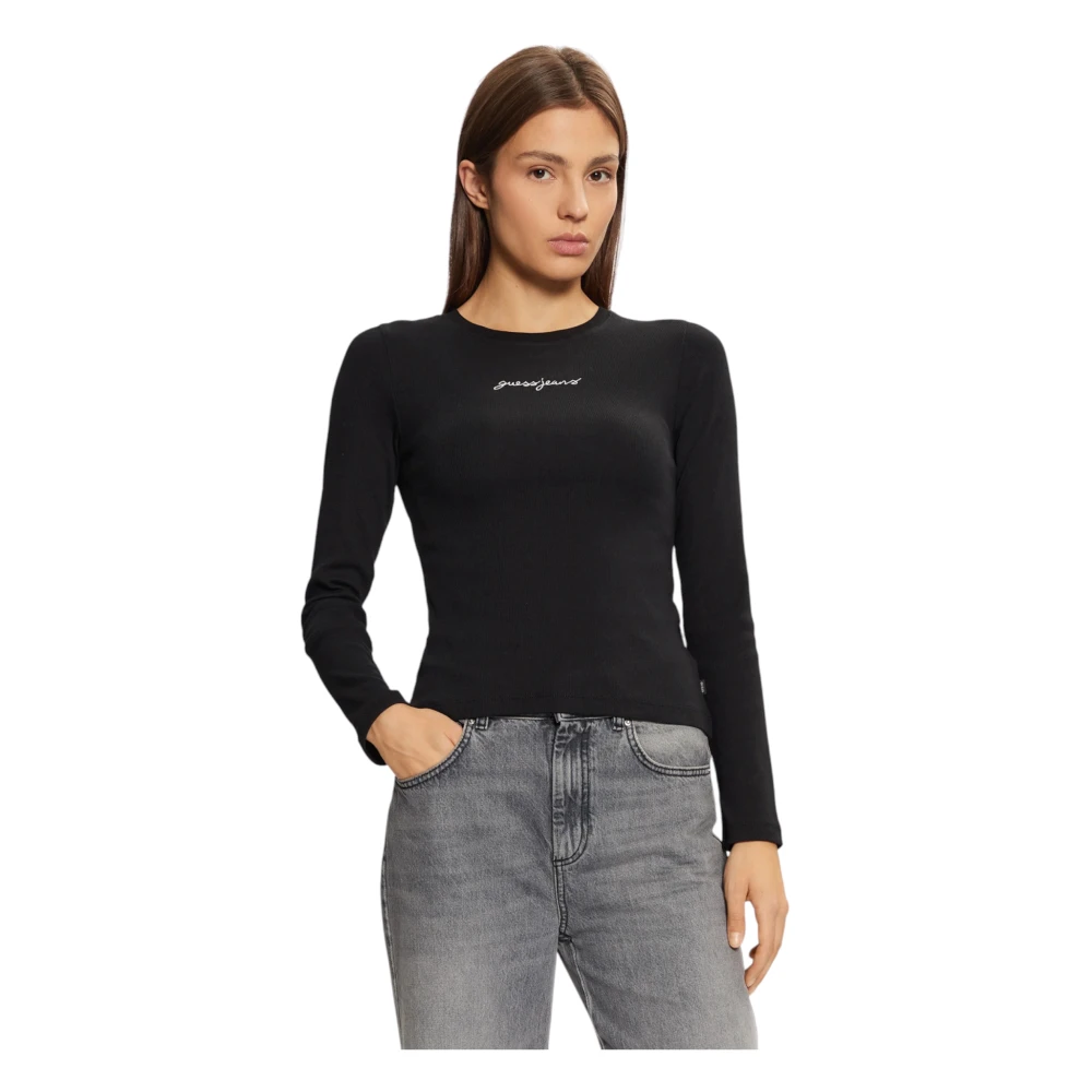 Guess Biologisch katoenen dames T-shirt Regular Fit Black Dames