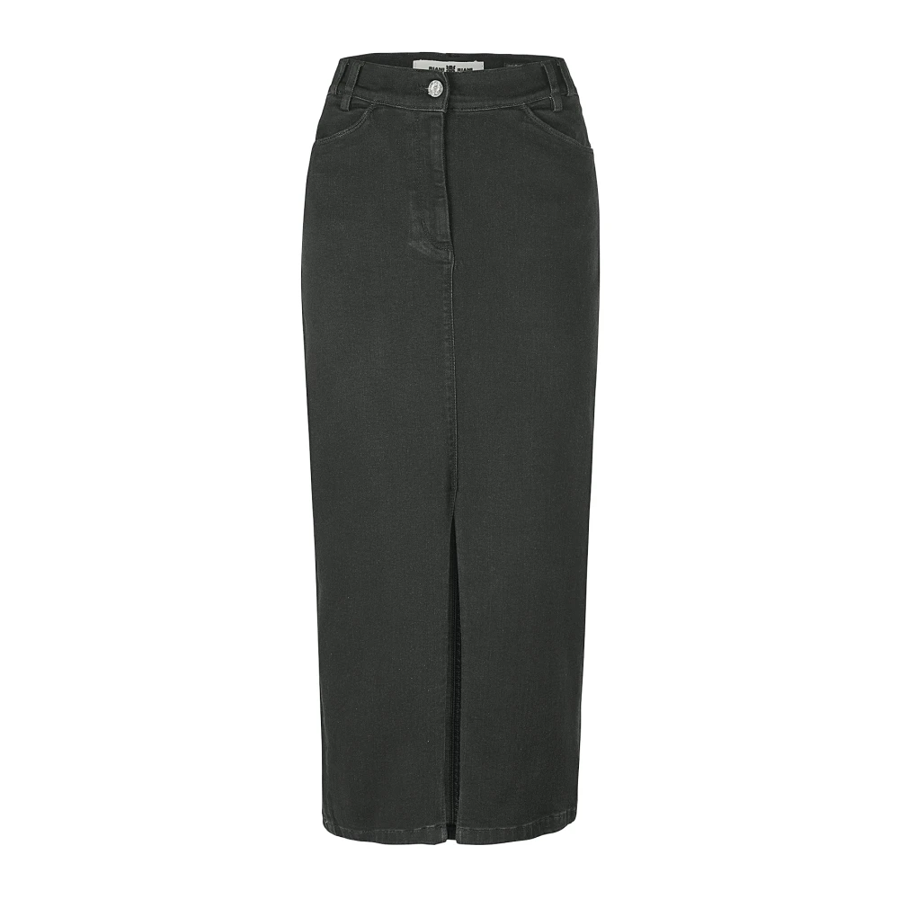 RIANI Denim Midi Rok met Split Black Dames