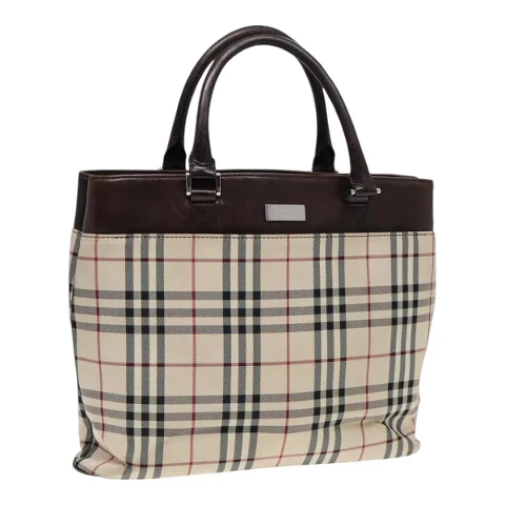 Burberry Vintage Pre-owned Canvas handbags Beige Dames