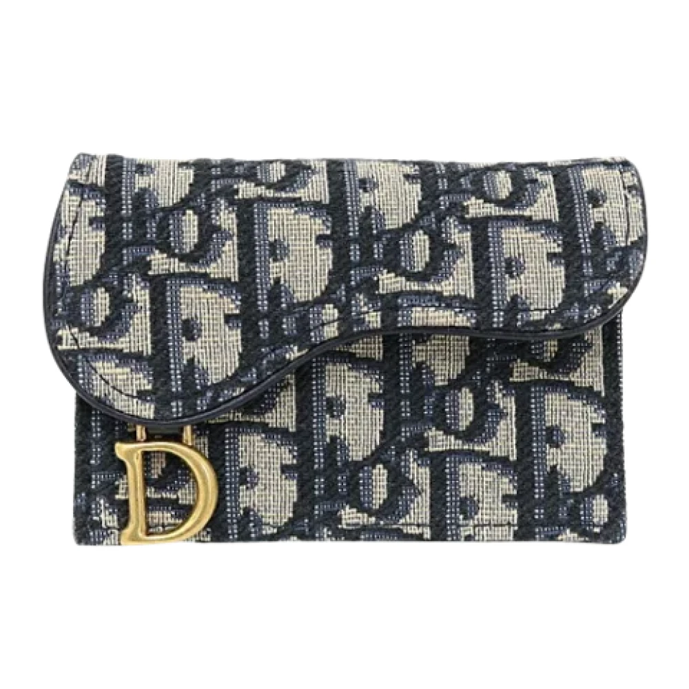 Dior Vintage Pre-owned Canvas wallets Blue Dames