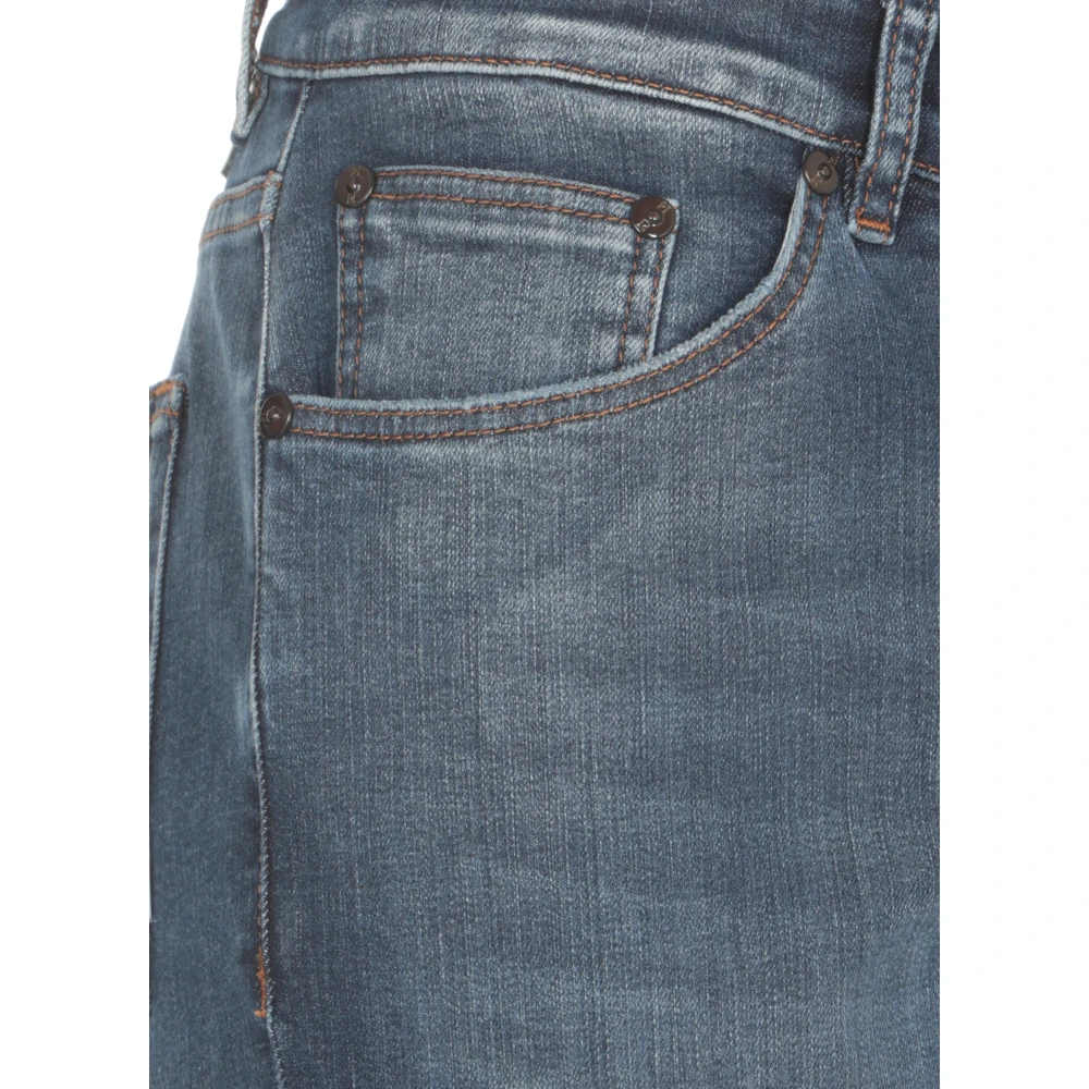 PT Torino Blauwe Katoenen Jeans met Leren Tab Blue Heren