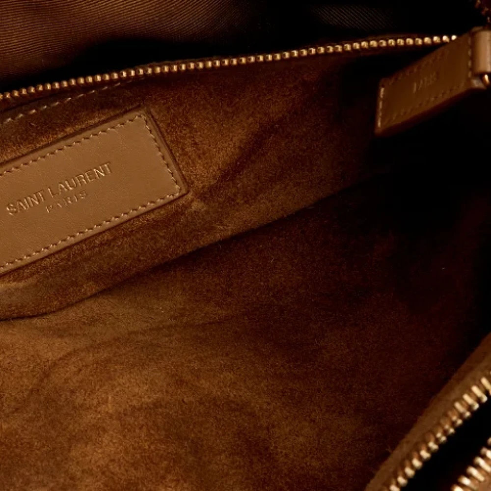 Yves Saint Laurent Vintage Pre-owned Leather totes Beige Dames