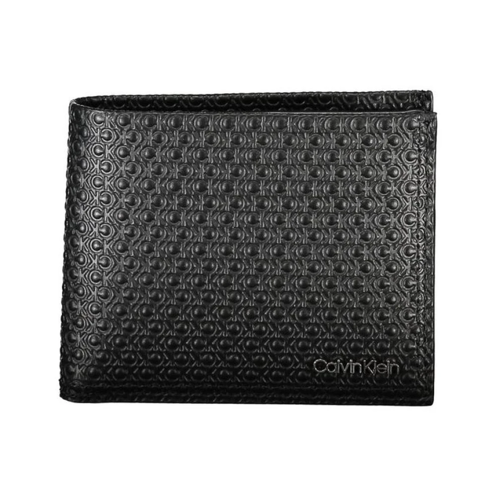 Calvin Klein Men's Black Leather Bifold Wallet Rfid Blocking