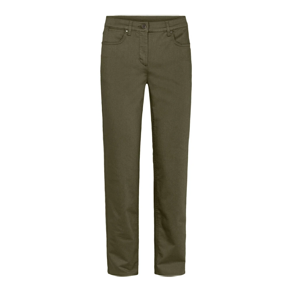 LauRie Slim-fit Trousers Green Dames