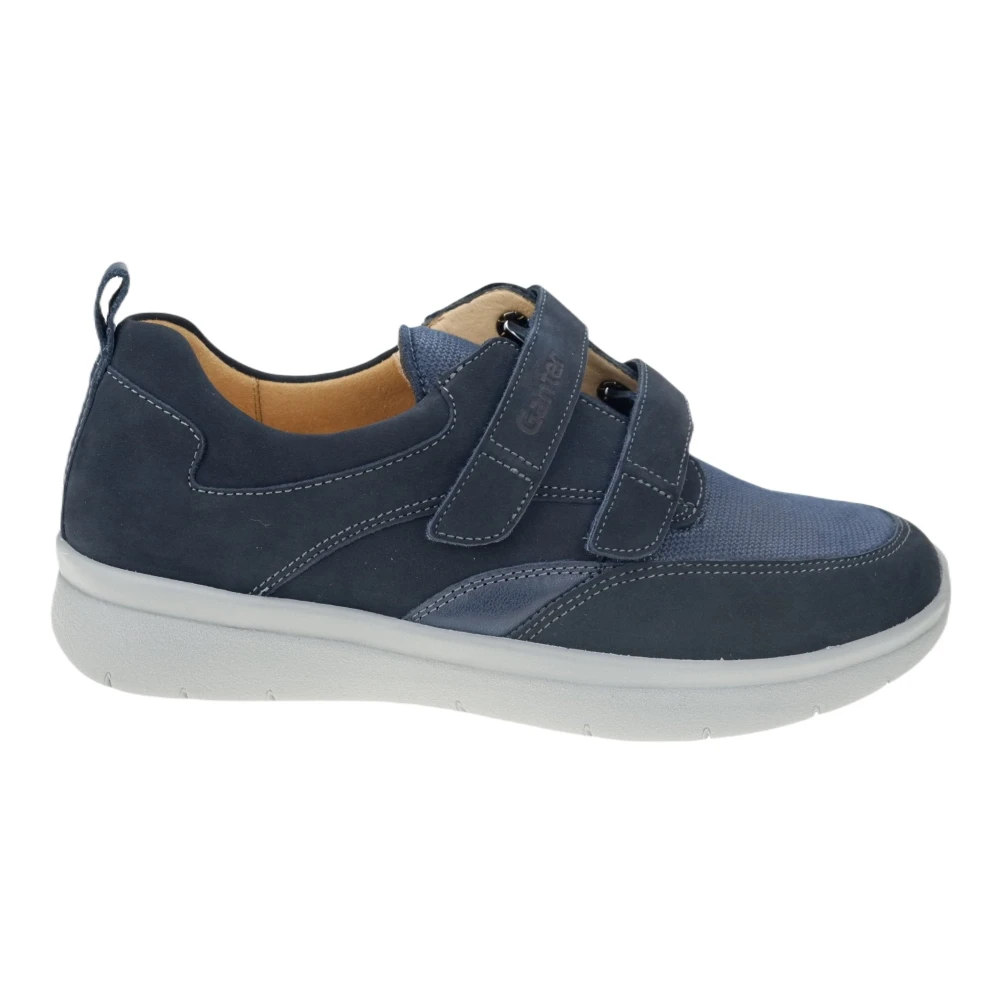 Ganter Comfortabele Dubbele Verstelbare Velcro Sneaker Dames Schoenen Blauw