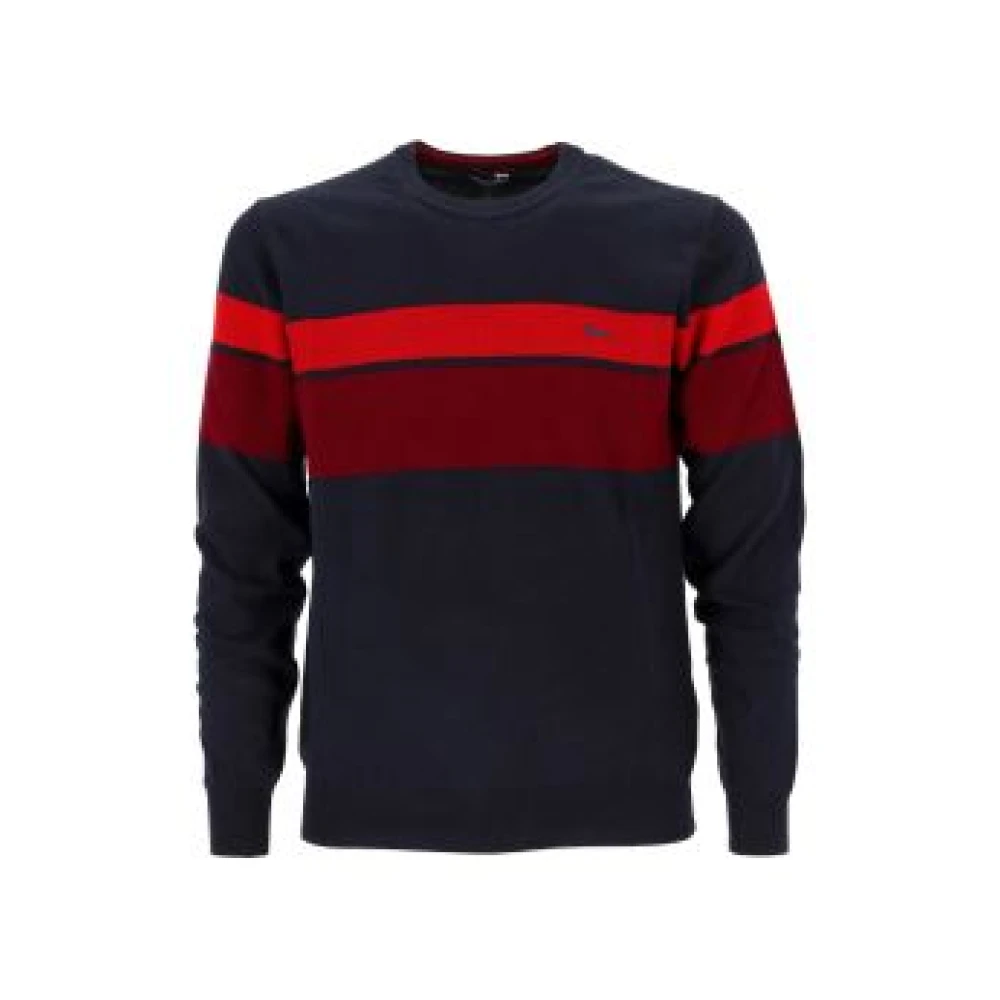 Harmont & Blaine Blauwe Trui met Horizontale Strepen Blue Heren