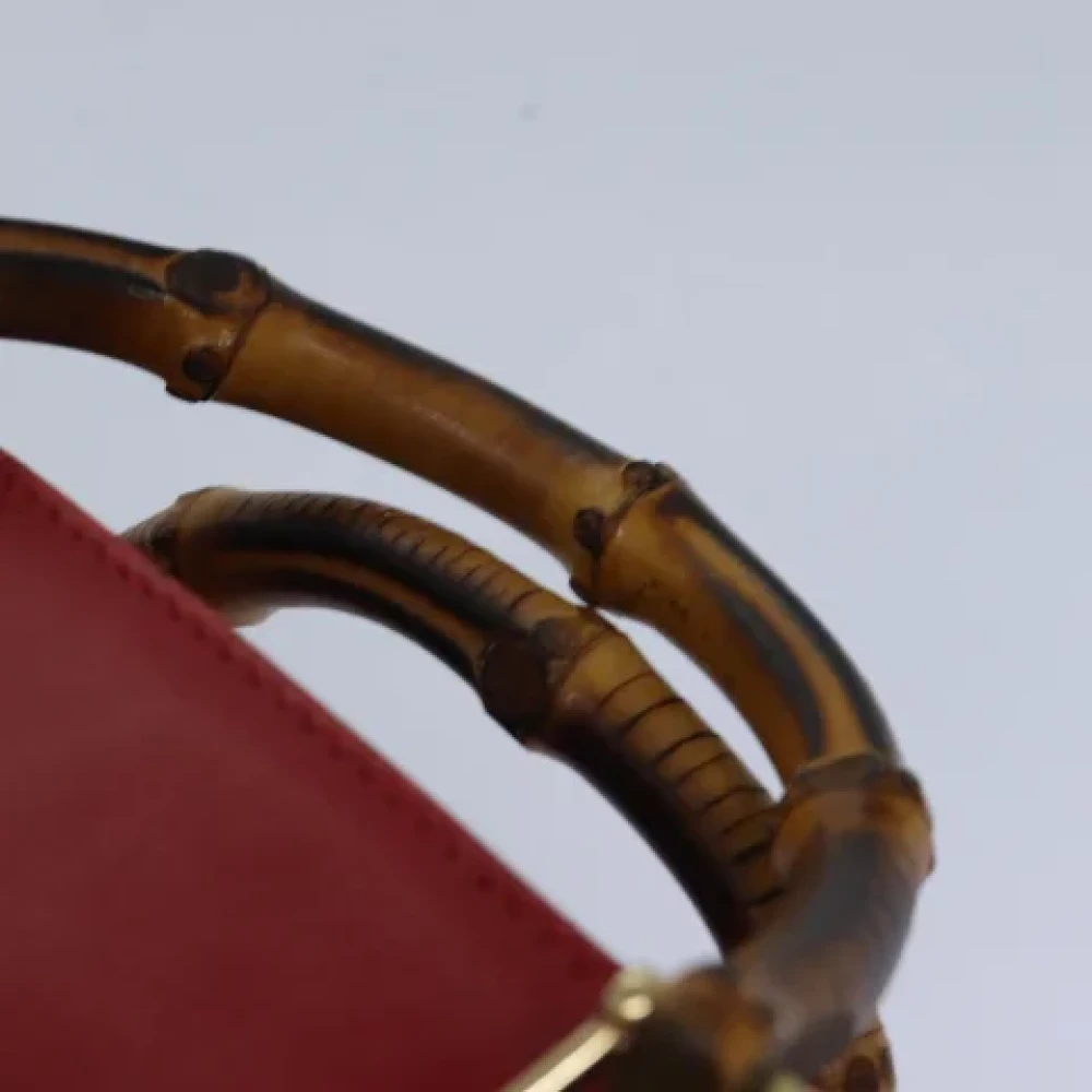 Gucci Vintage Pre-owned Leather handbags Red Dames