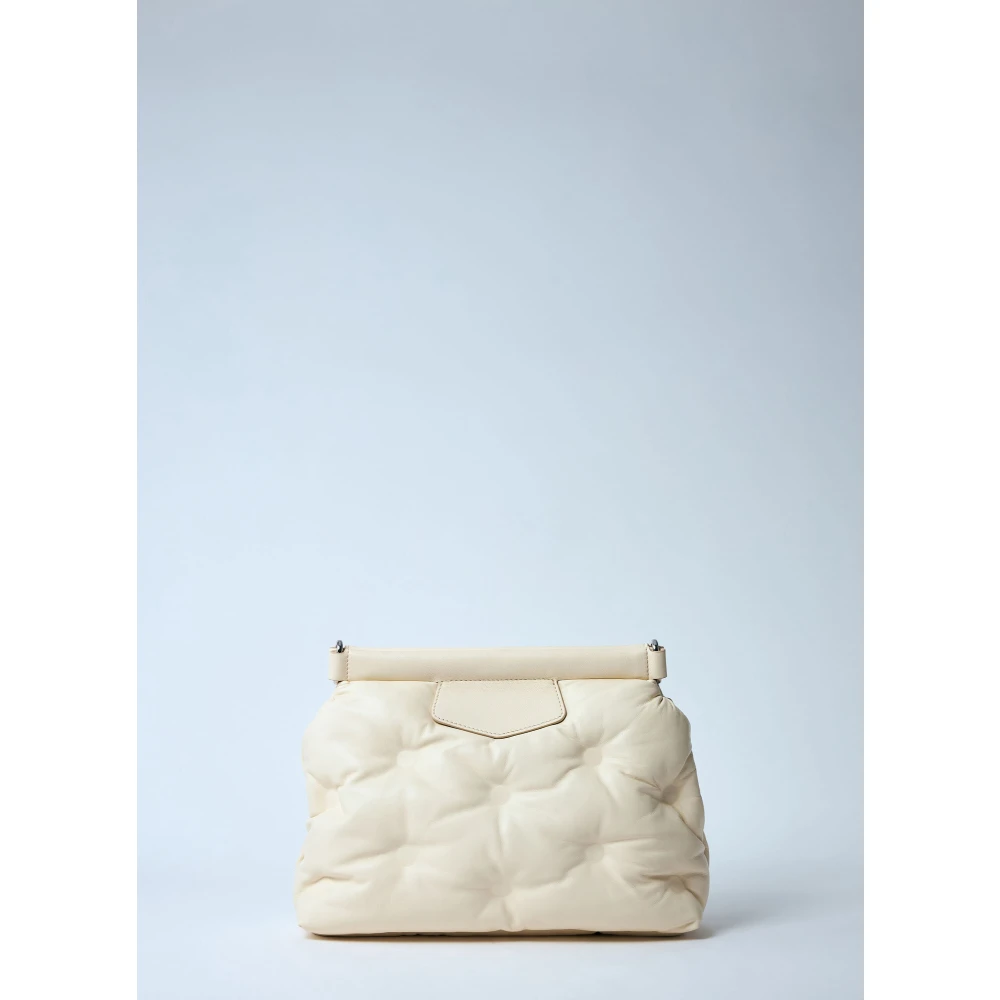 Maison Margiela Klassieke leren clutch met band White Dames