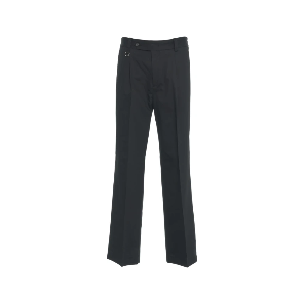 Paolo Pecora Zwarte Chino met Elastische Tailleband Black Heren