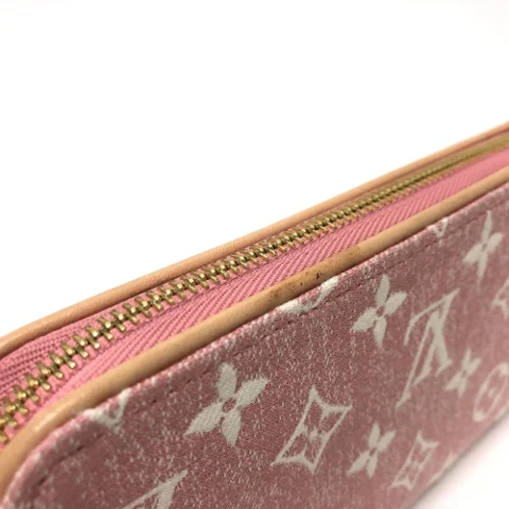 Louis Vuitton Vintage Pre-owned Denim wallets Pink Dames