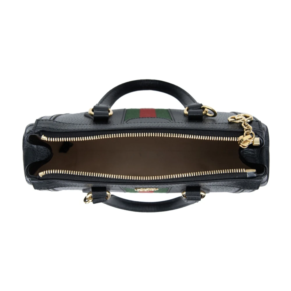 Gucci Leren Schoudertas met `Gg` Logo Black Dames