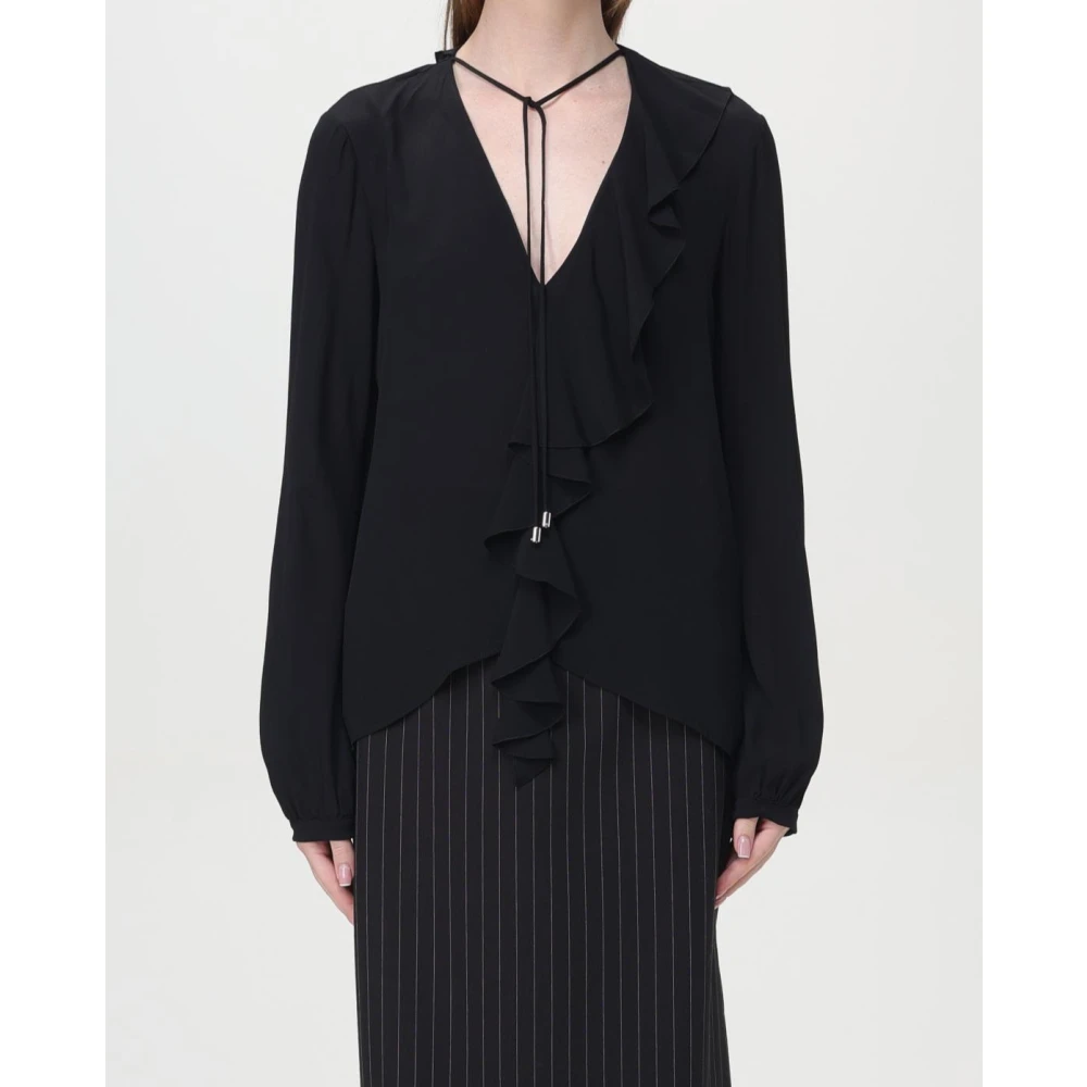PATRIZIA PEPE Crepe Essential Blouse Black Dames