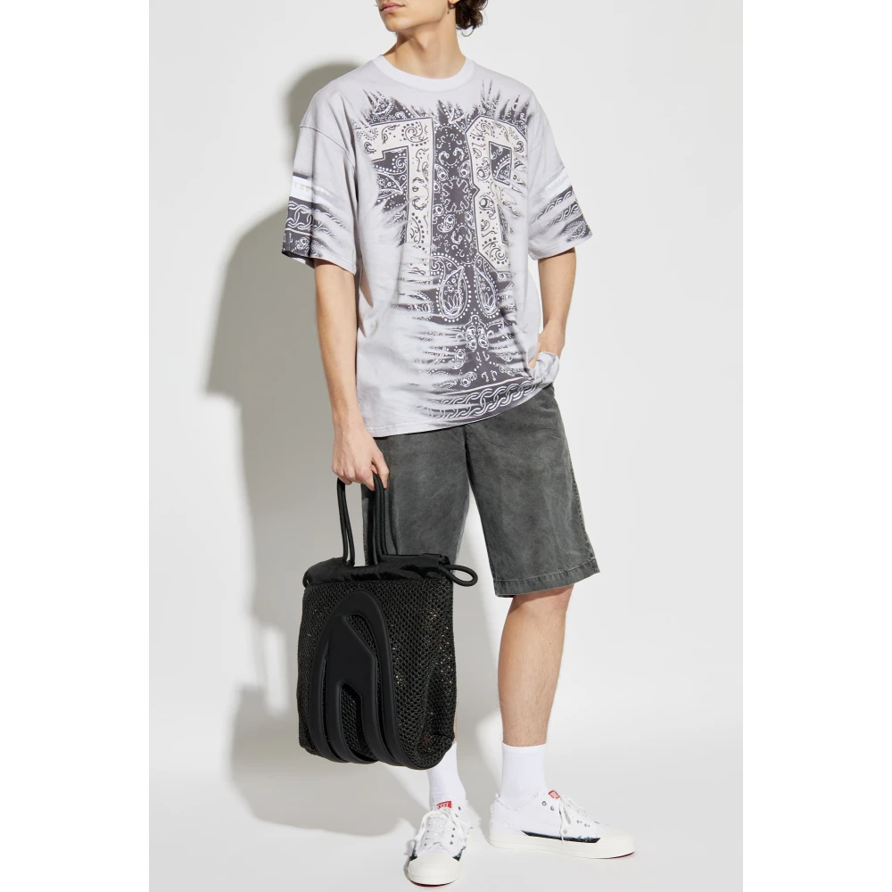 Diesel T-shirt T-Boxt-78 Gray Heren