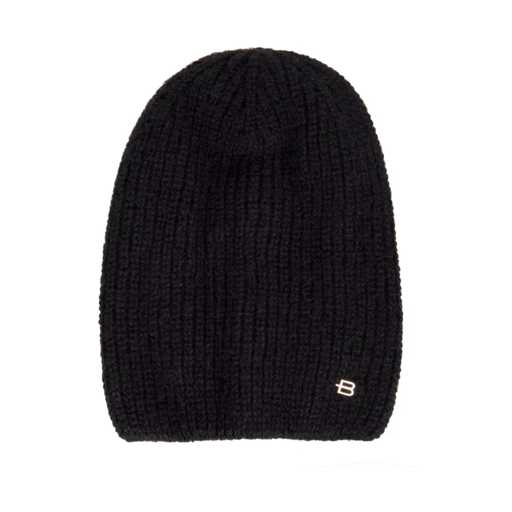 Baldinini Svart Vinter Mohair Beanie Mössa Black, Dam