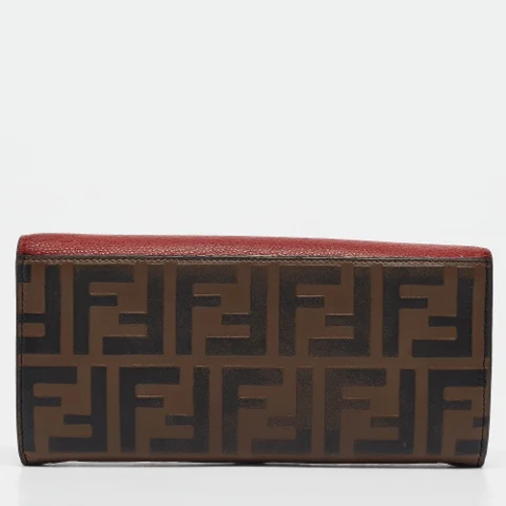 Fendi Vintage Pre-owned Leather wallets Red Dames