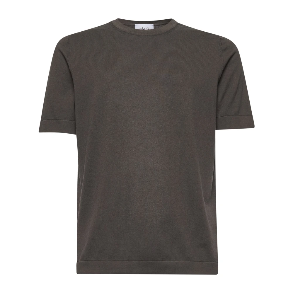 D4.0 Men's Brown T-Shirts, 2XL, Crew-Neck Short-Sleeve T-Shirt