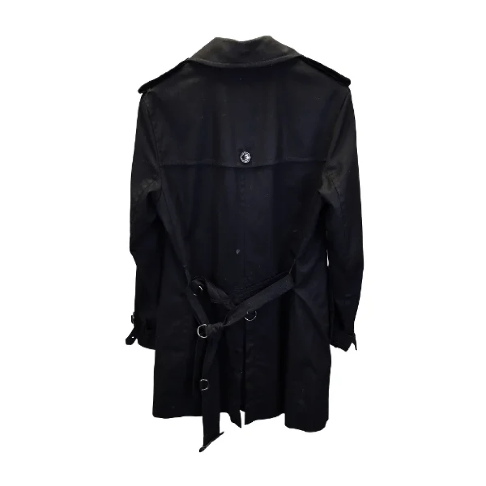 Burberry Vintage Pre-owned Polyester outerwear Black Dames