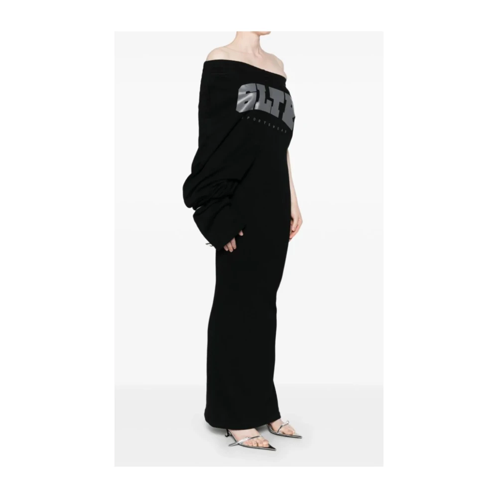 Jean Paul Gaultier Grafische Print Broekjurk Zwart Black Dames