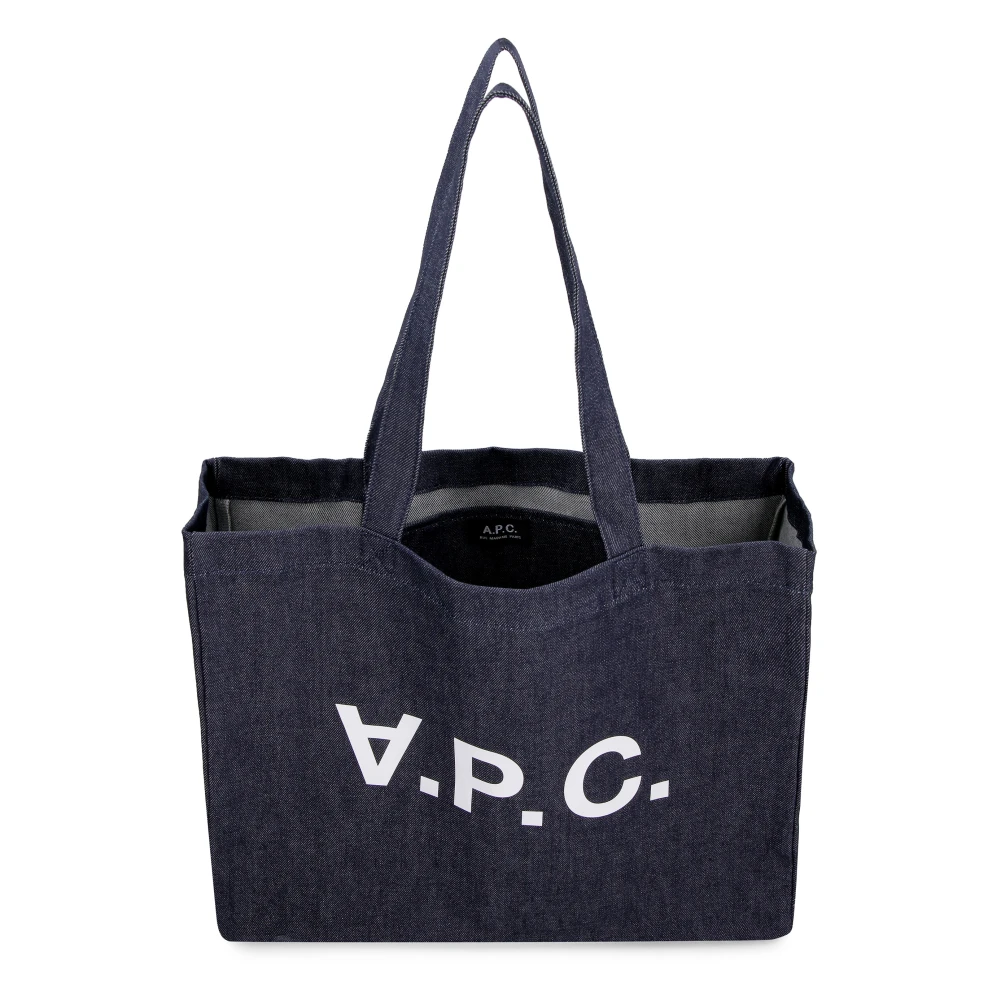 A.p.c. Daniela Logo Tote Tas Blue Dames