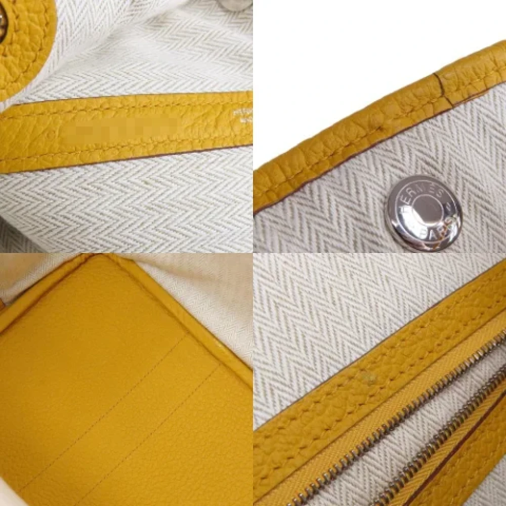 Hermès Vintage Pre-owned Leather totes Yellow Dames