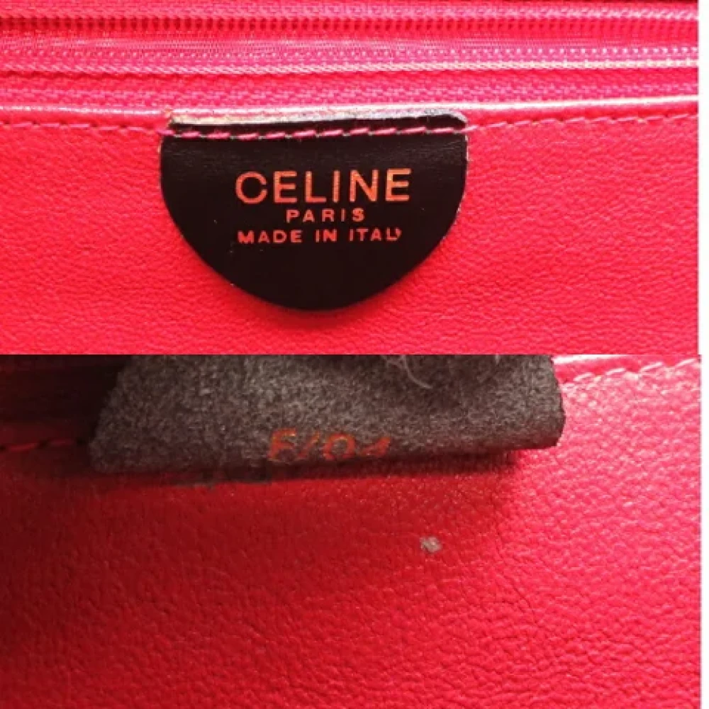 Celine Vintage Pre-owned Leather handbags Black Dames