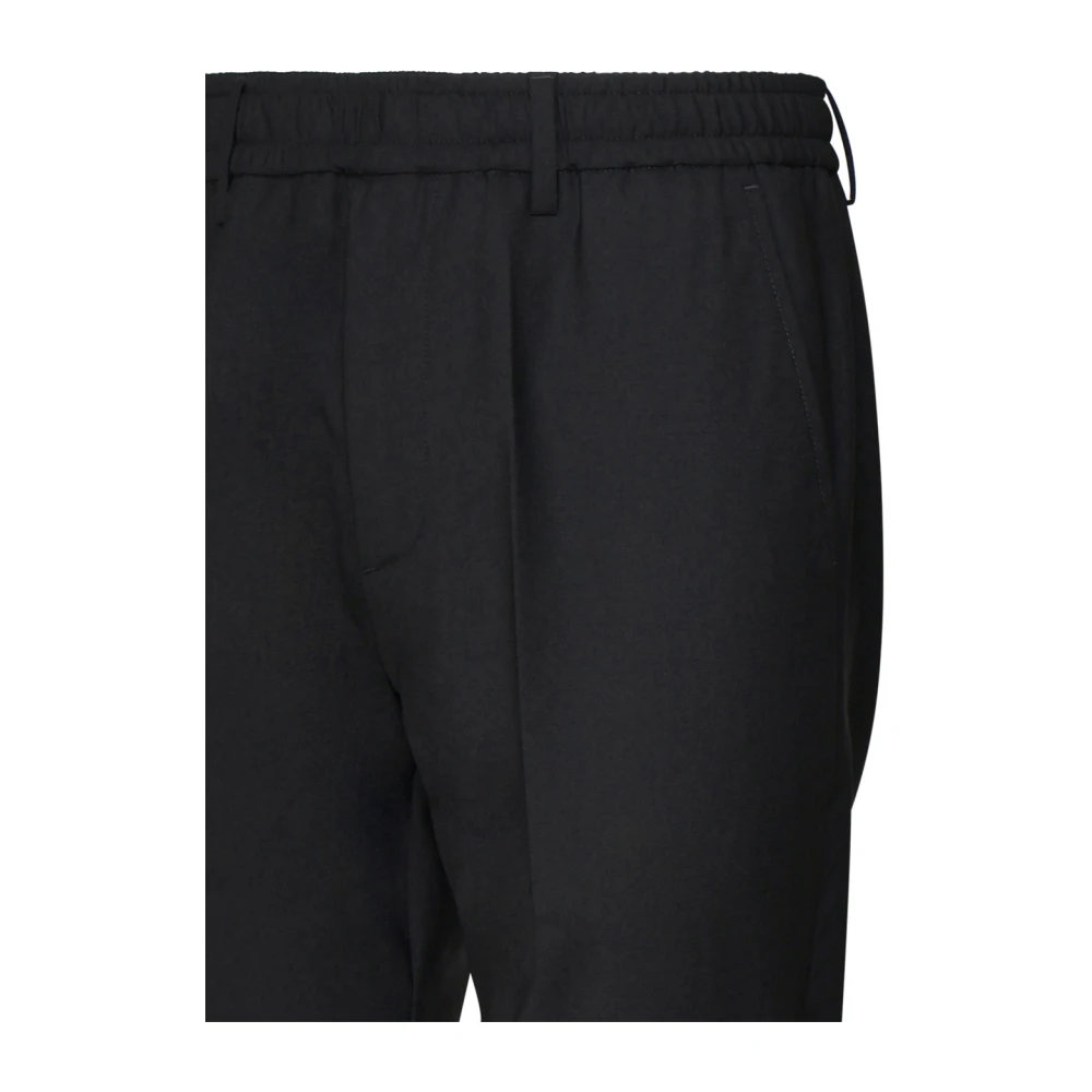 Liu Jo Zwarte Wollen Blend Ritsbroek Black Heren