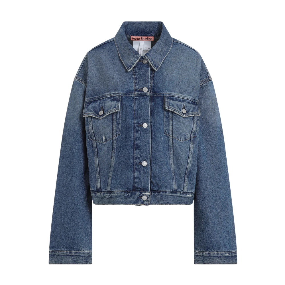 Acne Studios Mid Blue Denim Jacket Blue Dames