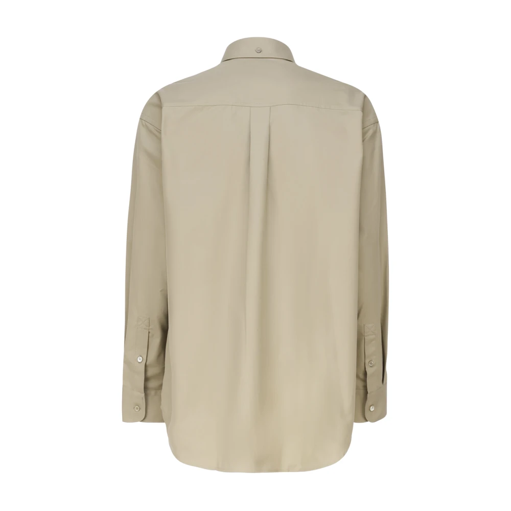 Burberry Stijlvolle Katoen Elastaan Overhemden Beige Heren