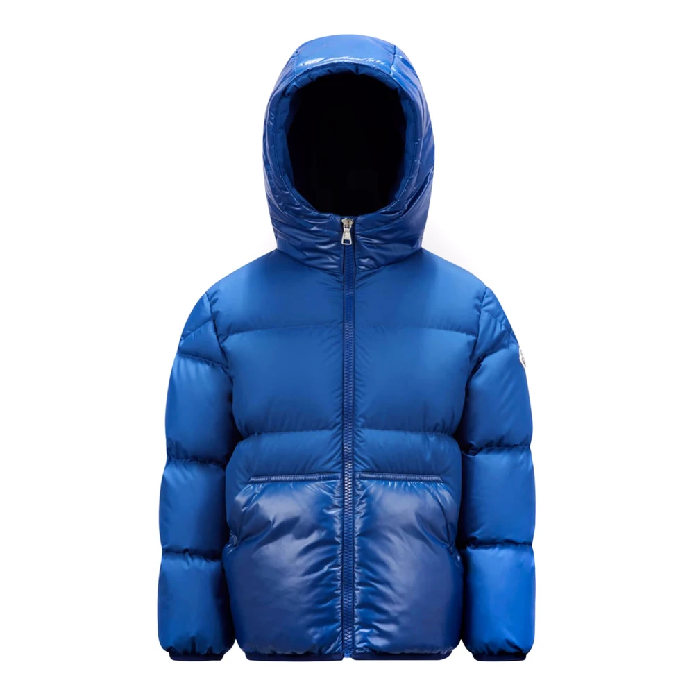 Moncler Girls Blue Winter Jackets, 8 Y, Piumino Coat With Hood