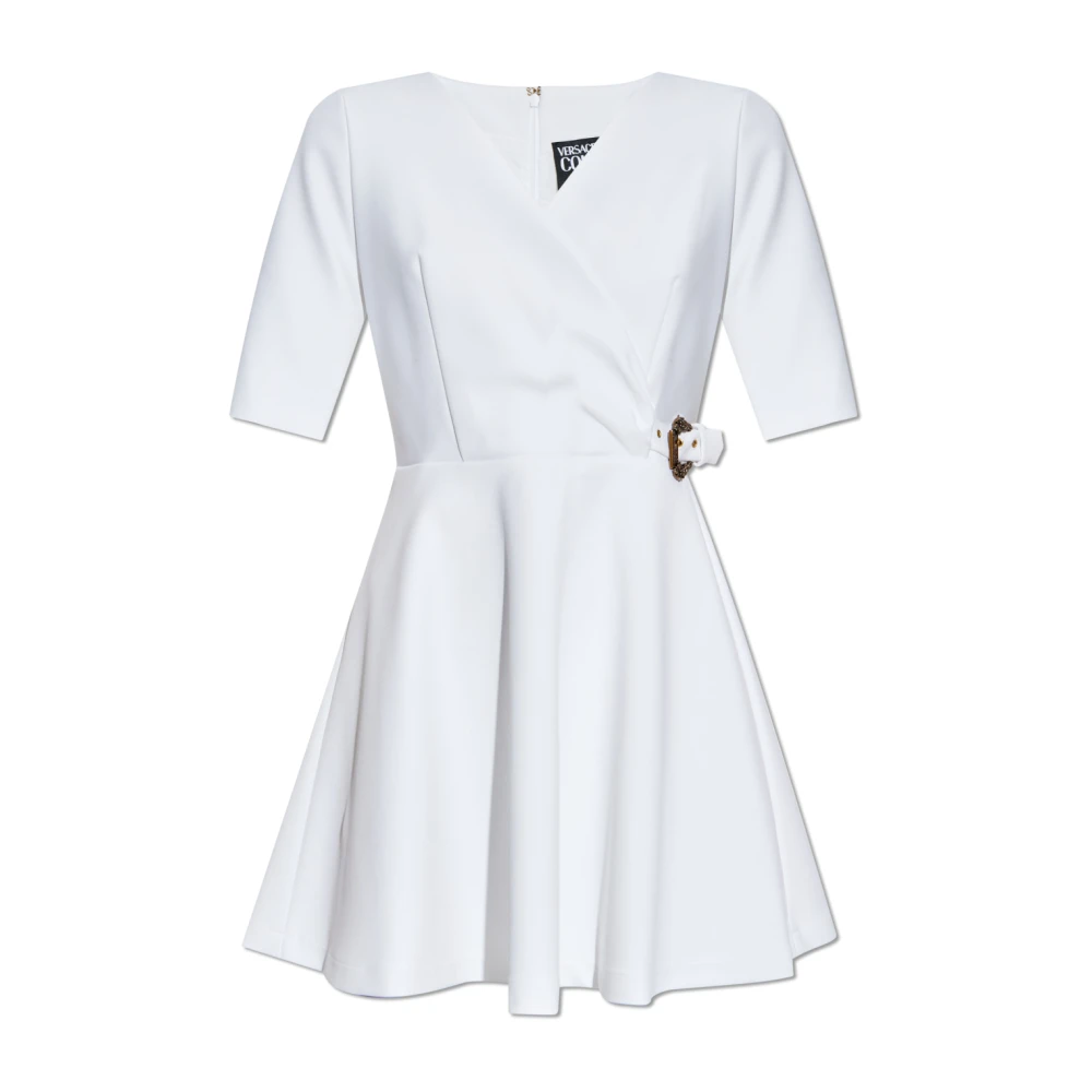 Versace Jeans Couture Jurk met gesp White Dames