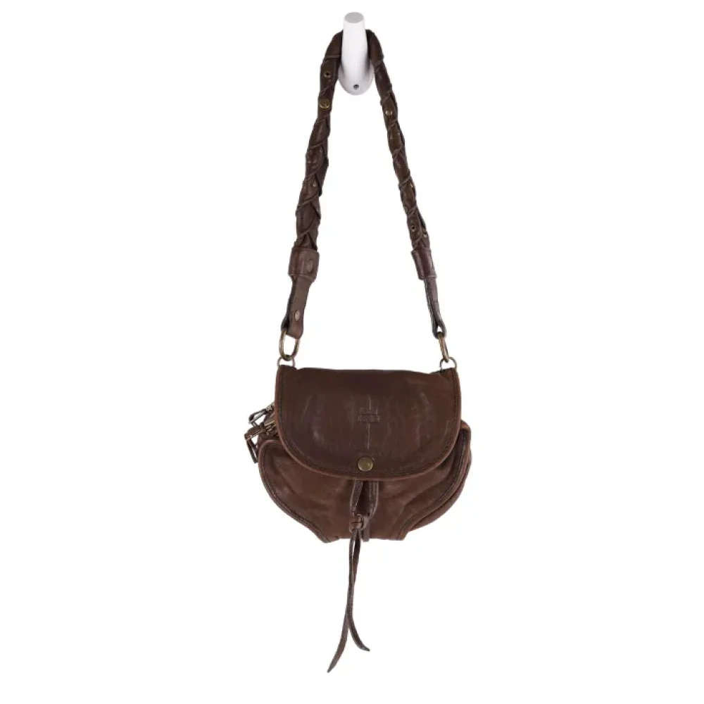 Jérôme Dreyfuss Pre-owned Canvas shoulder-bags Brown Dames