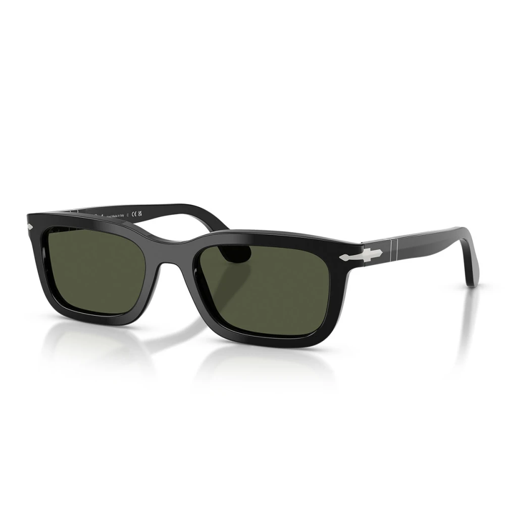 Persol Unisex Green Po3396s 95/31 Sunglasses Acetate Black Squared Normal - Image 4