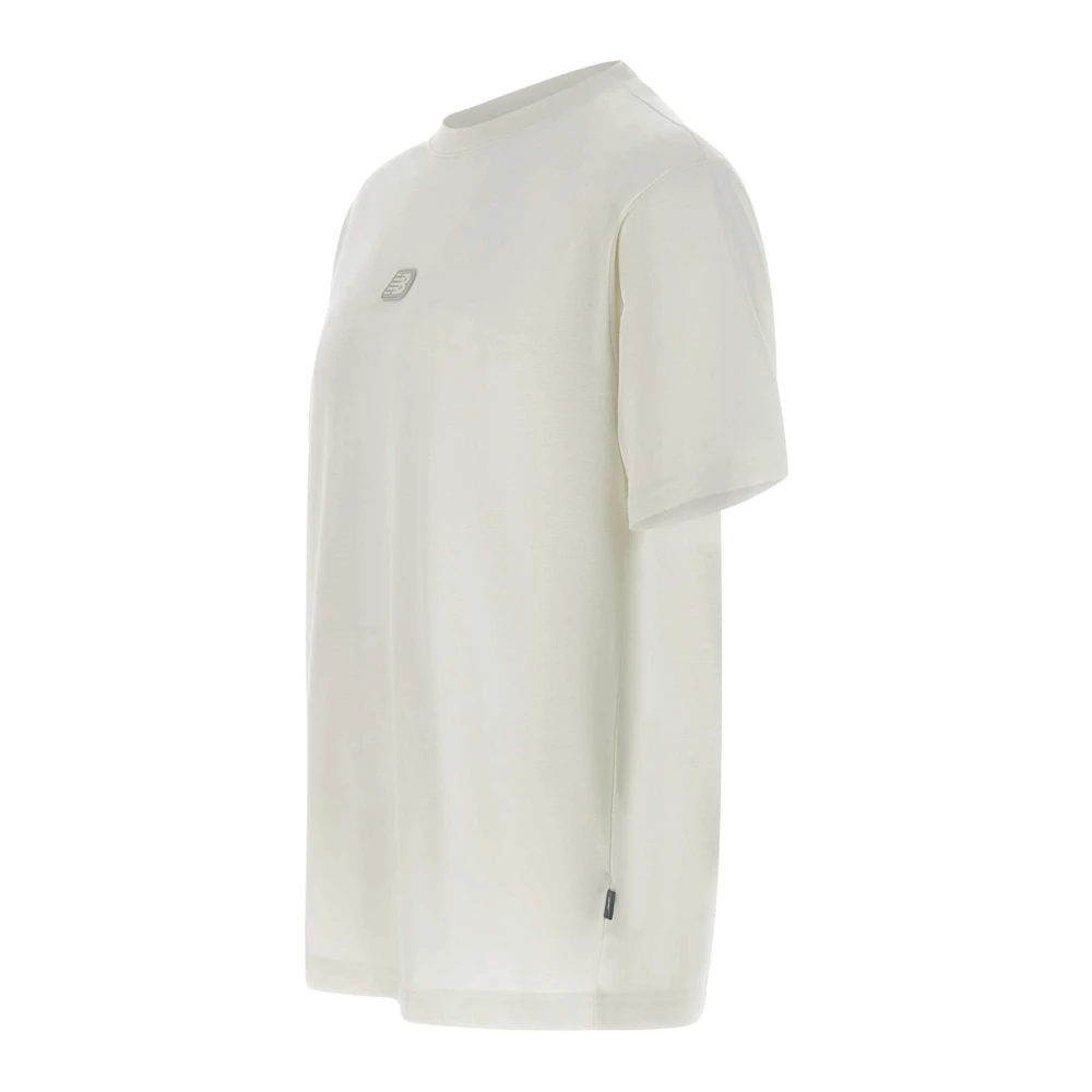 New Balance Court Katoenmix T-shirt Wit White Dames