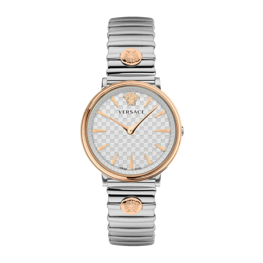 Versace V-Circle 38 Mm - Female - Watches - Gray - One Size - Accessories
