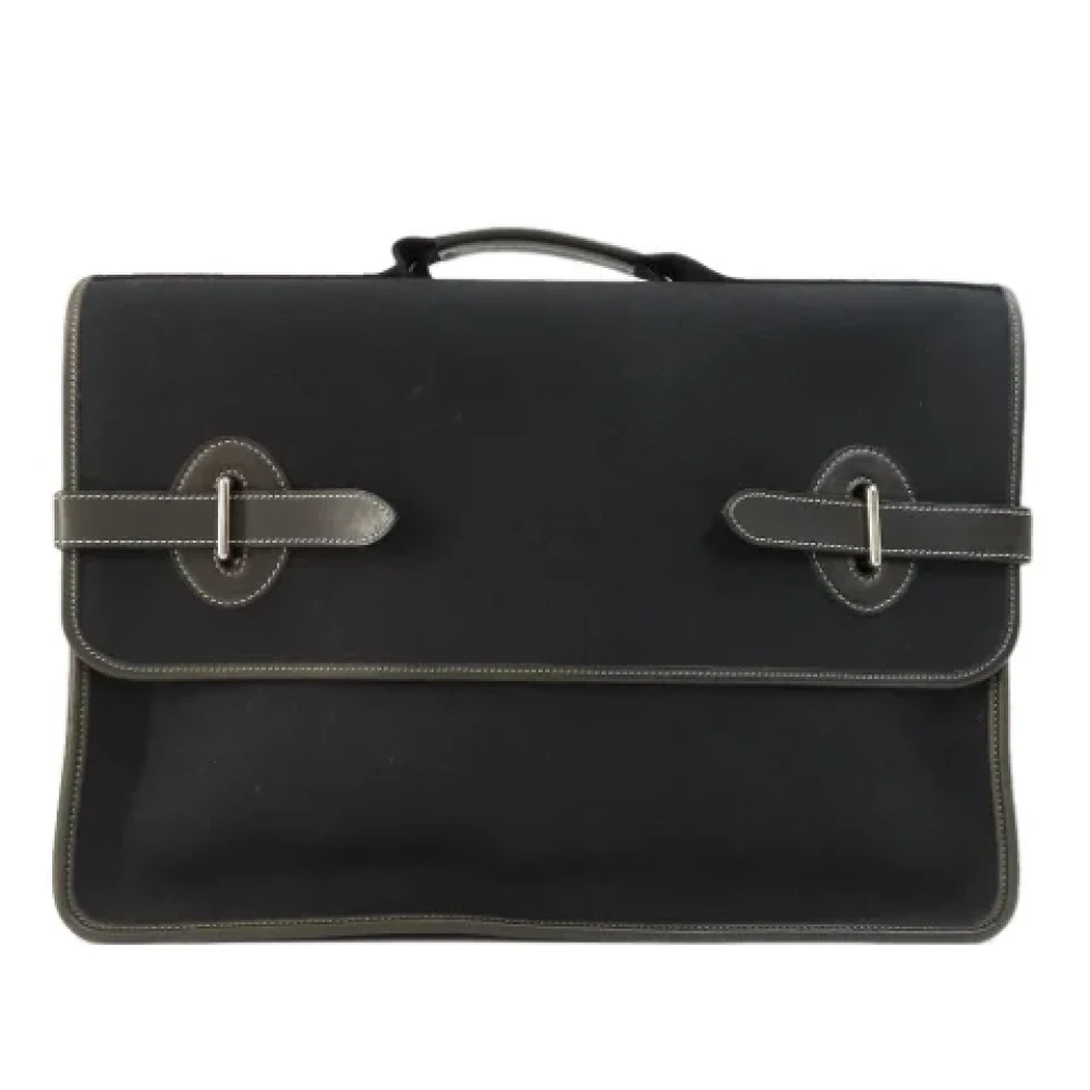 Hermès Vintage Pre-owned Leather handbags Black Dames