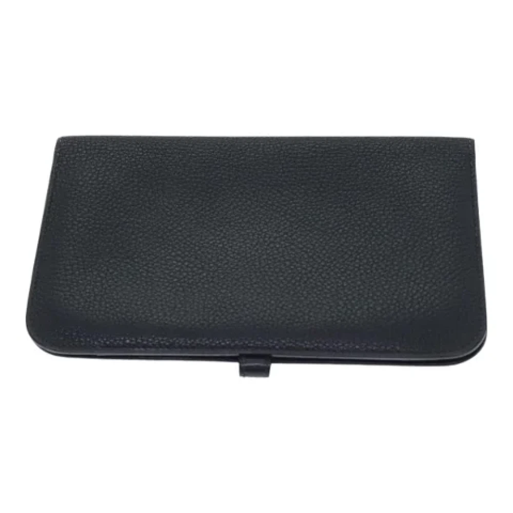 Hermès Vintage Pre-owned Leather wallets Black Dames